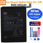 New 100% Original Battery For Xiaomi MI Redmi Note K20 K30 Pro 5 7 8 9 9S 9T 10 10X 10T 10X 11T 11 Ultra 11T POCO X3 F2 4X Pro