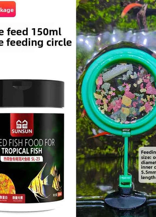 SUNSUN Premium Tropical Fish Flake Food for Angelfish, Guppies, Tetras & All Community Fish, Color Enhancing&Complete Nutrition