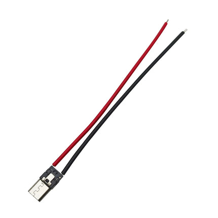2/5/10 Pezzi Connettore USB Tipo C 10cm a 2 Pin Maschio e Femmina per Saldatura, Presa di Ricarica USB-C per Porte di Ricarica di Telefoni Cellulari