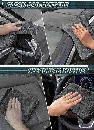 SEAMETAL Car Wash Towel 1200GSM Microfiber Double-Sided Ultra Absorbent Car Wash Cloth Cleaning Drying Towel Washing Accessories