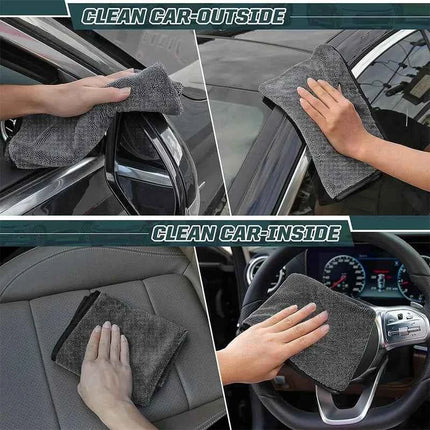 SEAMETAL Car Wash Towel 1200GSM Microfiber Double-Sided Ultra Absorbent Car Wash Cloth Cleaning Drying Towel Washing Accessories