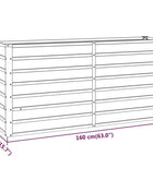 Garden flower box, 320x80x77 cm steel frame, villa courtyard combined planting trough, outdoor anti-corrosion planting box