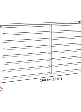 Garden flower box, 320x80x77 cm steel frame, villa courtyard combined planting trough, outdoor anti-corrosion planting box