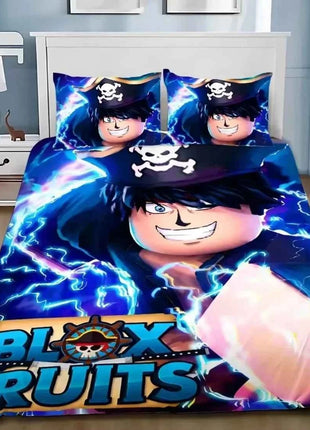 B-Blox F-Fruits Game Bedding Set 3D Cartoon Duvet Cover Set Soft Skin-Friendly Single Double King Size For Kids Birthday Gift