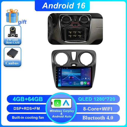 Android 16 Car For Renault Dokker Lodgy Dacia 2012 - 2020 Auto Radio Multimedia Player Android Auto Carplay Navigation GPS Wifi