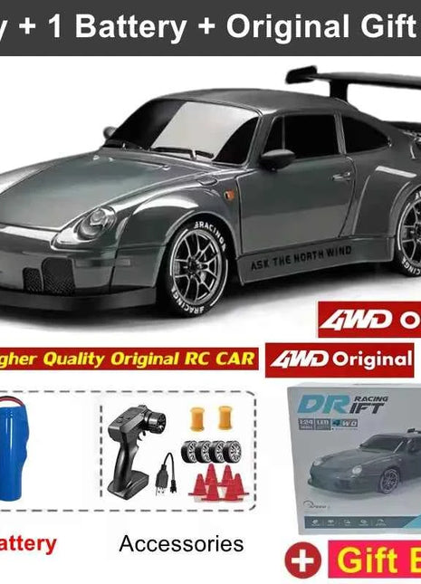 New 4WD Remote Control Drift Car Full Size 1:24 Mini Remote Control Racing Car Model 2.4G Radio High Speed RC Car Boy Toy Gift