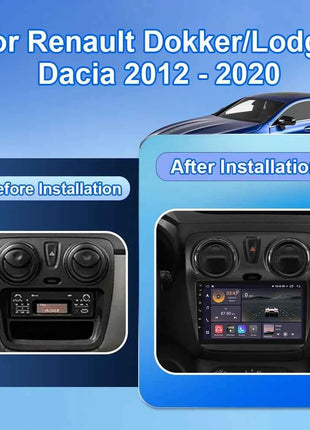 Android 16 Car For Renault Dokker Lodgy Dacia 2012 - 2020 Auto Radio Multimedia Player Android Auto Carplay Navigation GPS Wifi