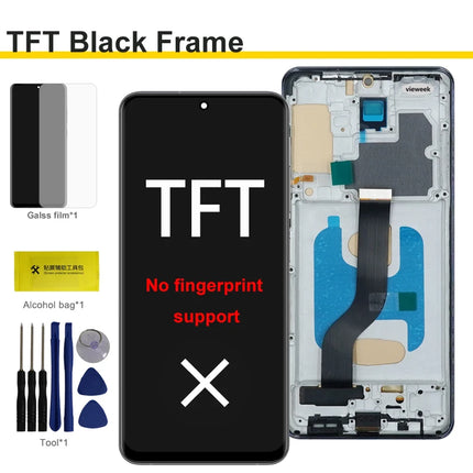 Super Amoled Per Samsung Galaxy S20 Plus G985 G986 Display LCD Touch Screen Digitizer con Cornice Per Samsumg S20 + Sostituzione
