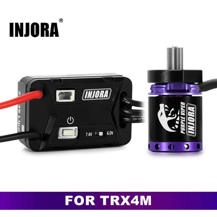 INJORA MBL32 G2 Waterproof Brushless ESC & 1721 Purple Viper Outrunner Motor for 1/18 TRX4M Ascent-18
