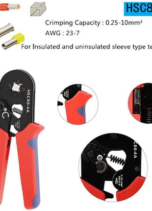 Terminale a crimpare tubolare VE, set combinato di pinze terminali a crimpare multiple, connettore per apparecchiature elettriche, pinze a crimpare