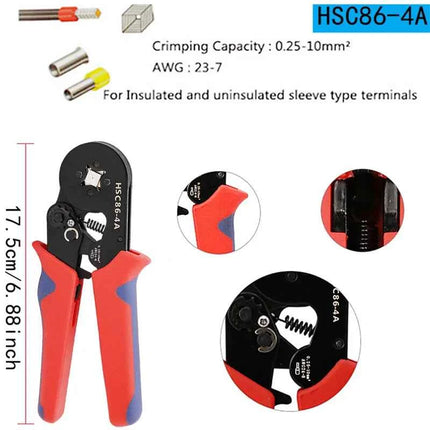 Terminale a crimpare tubolare VE, set combinato di pinze terminali a crimpare multiple, connettore per apparecchiature elettriche, pinze a crimpare