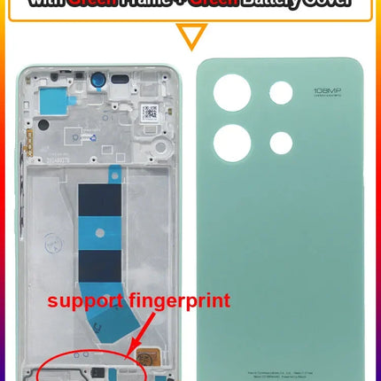 Testato AMOLED LCD per Xiaomi Redmi Note 13 4G 23129RAA4G Display LCD Touch Screen di ricambio con cornice per Redmi Note 13 4G