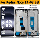 Display AMOLED per Xiaomi Redmi Note 14 4G LCD 24117RN76G 24117RN76O, Schermo Touch per Redmi Note 14 5G 24094RAD4G LCD con Cornice