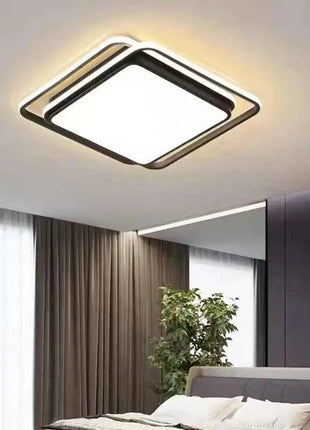 AuroraRealm Illuminazione Lampada da soffitto a LED Oro nero Soggiorno Luce Decorazioni per la casa moderne Camera da letto per bambini Sala da pranzo Lampadario a soffitto