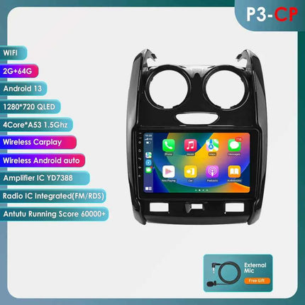 Android Car Radio Player audio for Renault Duster 2015 - 2020 wireless Carplay Android Auto 2din GPS Intelligent Multimedia DSP