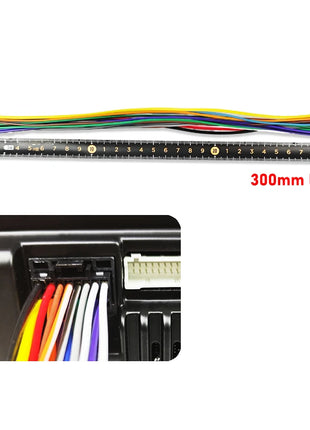 Cablaggio di Prolunga a 16 Pin, Plug and Play, Lunghezza 300mm, 10 Pezzi/Lotto, Adattatore per Autoradio Android a 16 Pin
