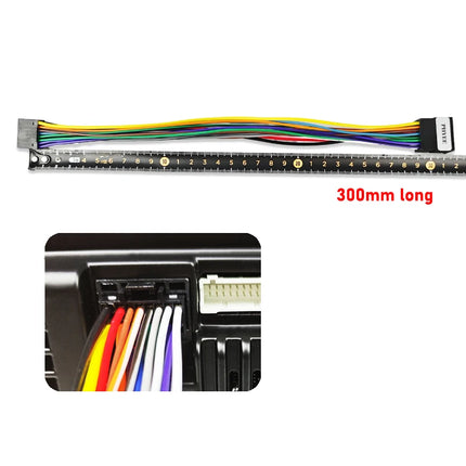 Cablaggio di Prolunga a 16 Pin, Plug and Play, Lunghezza 300mm, 10 Pezzi/Lotto, Adattatore per Autoradio Android a 16 Pin