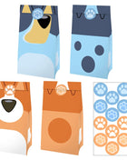 Nuovo cartone animato simpatico cane decorazione festa di compleanno kit cani blu tema buon compleanno piatti tovaglioli tazze stoviglie forniture per bambini
