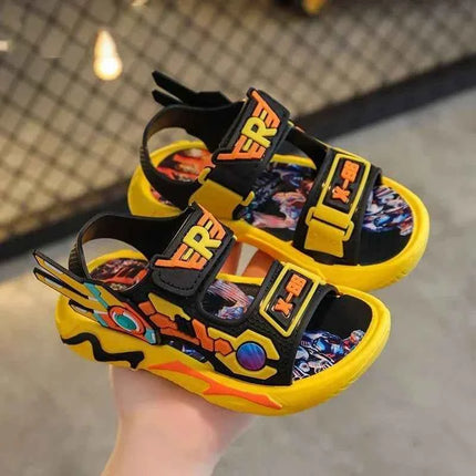 Sandali per ragazzi Disney Scarpe estive per bambini Sandali per neonati per bambini Scarpe casual da spiaggia per bambini Scarpe nere da esterno