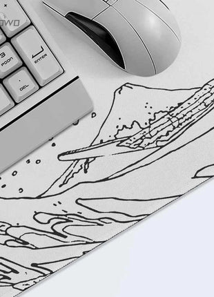 Mouse Pad Gaming Black And White Great Wave XL Computer HD Mousepad XXL keyboard pad Carpet Natural Rubber Office Mice Pad