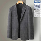 Blazer Uomo Slim Fit a Quadri - Stile British Cerimonia 2025