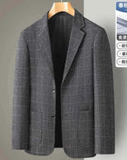 Blazer Uomo Slim Fit a Quadri - Stile British Cerimonia 2025