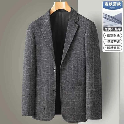 Blazer Uomo Slim Fit a Quadri - Stile British Cerimonia 2025