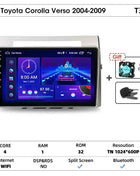 Srnubi Android Car Radio for Toyota Corolla Verso 2004-2009 Carplay Android auto 2Din Multimedia Player Autoradio Navigatore GPS