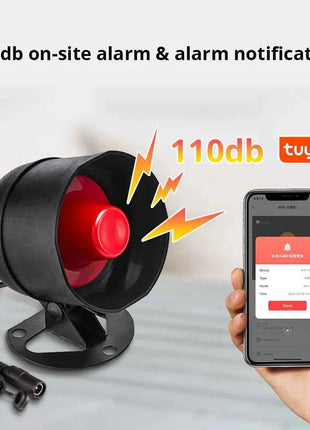 KERUI Tuya Smart WIFI Sistema di Allarme di Sicurezza Kit 110dB Wireless Forte Sirena Interna/Esterna Corno Casa Antifurto Sensore Porta di Movimento
