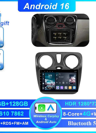 Android 16 Car For Renault Dokker Lodgy Dacia 2012 - 2020 Auto Radio Multimedia Player Android Auto Carplay Navigation GPS Wifi