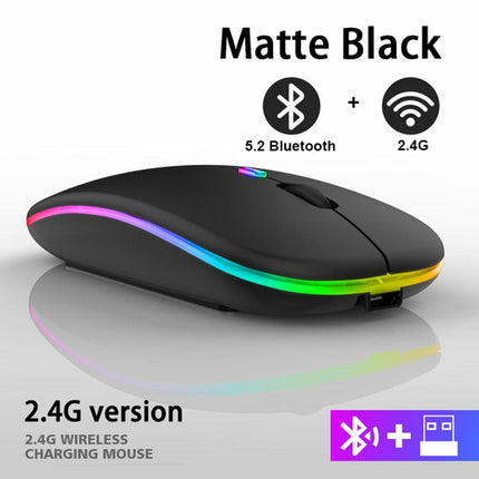 Mouse Wireless RGB Bluetooth 5.2 Ricaricabile - Gaming e Ufficio