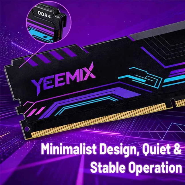 Yeemix DDR4 8GB 32GB 16GB 2666MHz 3200MHz 3600MHz Desktop Memory Dimm Heat dissipation XMP overclocking High Compatible RAM