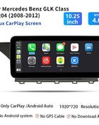 10.25''Android 14 AutoRadio for Mercedes Benz GLK Class X204 2008-2015 Car Multimedia Screen System Player GPS Navi Carplay Auto