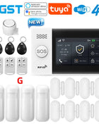 PGST PG107 4G WIFI GSM Home Alarm System Tuya Alexa Wireless Anti-theft Alarm Kit with Motion Detector Security Anti-theft Sensor