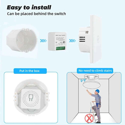 16A Tuya WiFi Smart Switch 2-way Control with Energy Monitor Switch Mini Smart Breaker Smart Life Control  Alexa Via Google Home
