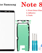 1Set New LCD Front Outer Glass Touch Screen Outer Panel Lens For Samsung Galaxy S8 S9 S10 S20 Note 8 9 10 Plus Ultra