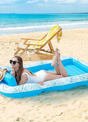 Doppio materasso galleggiante gonfiabile Sedia a sdraio da spiaggia Anello da nuoto Tubo Letto per il tempo libero in acqua Materassi ad aria per il nuoto Piscina per dormire