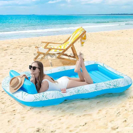 Doppio materasso galleggiante gonfiabile Sedia a sdraio da spiaggia Anello da nuoto Tubo Letto per il tempo libero in acqua Materassi ad aria per il nuoto Piscina per dormire