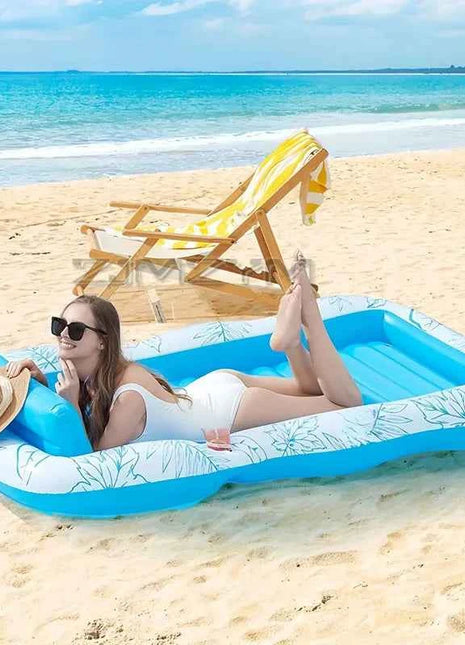 Doppio materasso galleggiante gonfiabile Sedia a sdraio da spiaggia Anello da nuoto Tubo Letto per il tempo libero in acqua Materassi ad aria per il nuoto Piscina per dormire