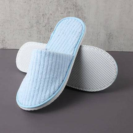 5 paia/lotto uomo donna usa e getta hotel pantofole per gli ospiti scivoli in cotone casa viaggio SPA pantofola ospitalità economici indoor slip-on