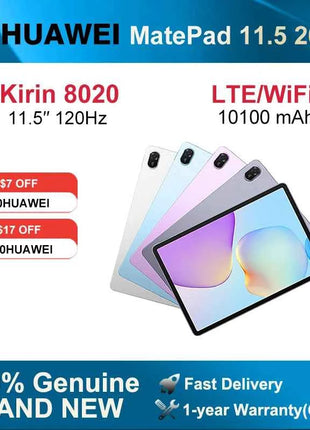 2026 HUAWEI MatePad 11.5 Tablet WiFi/LTE 11.5-inch 120Hz Kirin 8020 10100mAh HarmonyOS 5.1