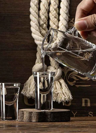 Set Bicchierini Shot 15ml Fondo Spesso Trasparente per Liquori e Spirits - 2/6/12 Pezzi