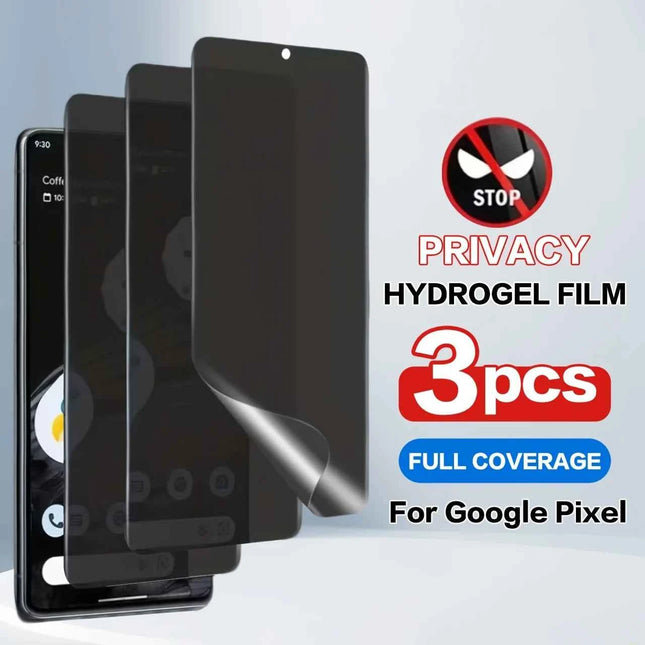 Pellicola idrogel per la privacy da 3 pezzi per Google Pixel 11 10 9 8 7 Pro 10A 9A 8A Protezione per lo schermo privacy