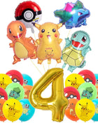 Forniture per decorazioni per feste di compleanno a tema Pokemon Cartoon Pokemon Go Stoviglie Tazze Piatti Palloncino Pikachu per bomboniere per baby shower