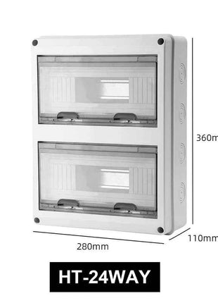 Outdoor Waterproof Electrical Distribution Box ABS Plastic Junction Wire Box 5/8/12/18/24 Ways MCB Box