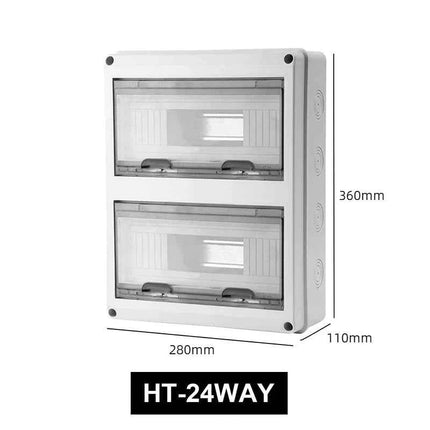 Outdoor Waterproof Electrical Distribution Box ABS Plastic Junction Wire Box 5/8/12/18/24 Ways MCB Box
