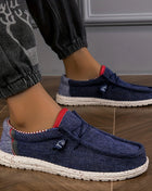 Men's Loafers Canvas Casual Shoes Breathable Comfortable Driving Shoes Vulcanized Flats Men's Walking Shoes
