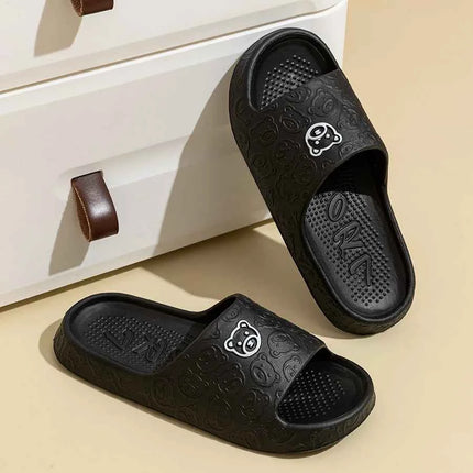Pantofole estive per bambini Indoor Cute Bear Print Antiscivolo Suola morbida Squisite scarpe genitore-figlio Scarpe comode per il tempo libero per la casa