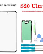 1Set Nuovo Display LCD Frontale In Vetro Esterno Touch Screen Esterno Pannello Obiettivo Per Samsung Galaxy S8 S9 S10 S20 Nota 8 9 10 Plus Ultra