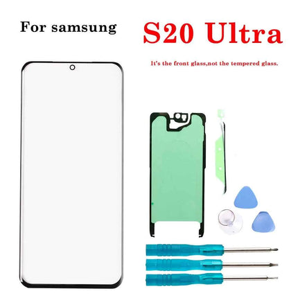 1Set Nuovo Display LCD Frontale In Vetro Esterno Touch Screen Esterno Pannello Obiettivo Per Samsung Galaxy S8 S9 S10 S20 Nota 8 9 10 Plus Ultra